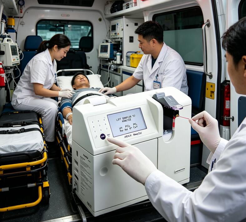 麦迪卡血气电解质分析仪适配急诊 / ICU / 手术室